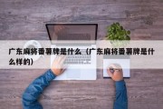 广东麻将番薯牌是什么（广东麻将番薯牌是什么样的）