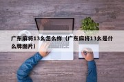 广东麻将13幺怎么样（广东麻将13幺是什么牌图片）