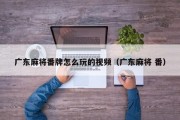 广东麻将番牌怎么玩的视频（广东麻将 番）