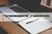 广东打麻将哪里最好打牌（广东麻将哪个好玩）