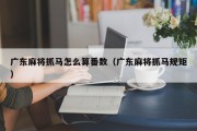 广东麻将抓马怎么算番数（广东麻将抓马规矩）
