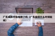 广东麻将开始推牌了吗（广东麻将什么时候能胡）