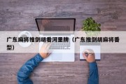 广东麻将推倒胡看河里牌（广东推倒胡麻将番型）