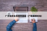 广东麻将名称规则图解（广东麻将叫啥）