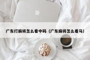 广东打麻将怎么看中码（广东麻将怎么看马）