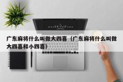 广东麻将什么叫做大四喜（广东麻将什么叫做大四喜和小四喜）